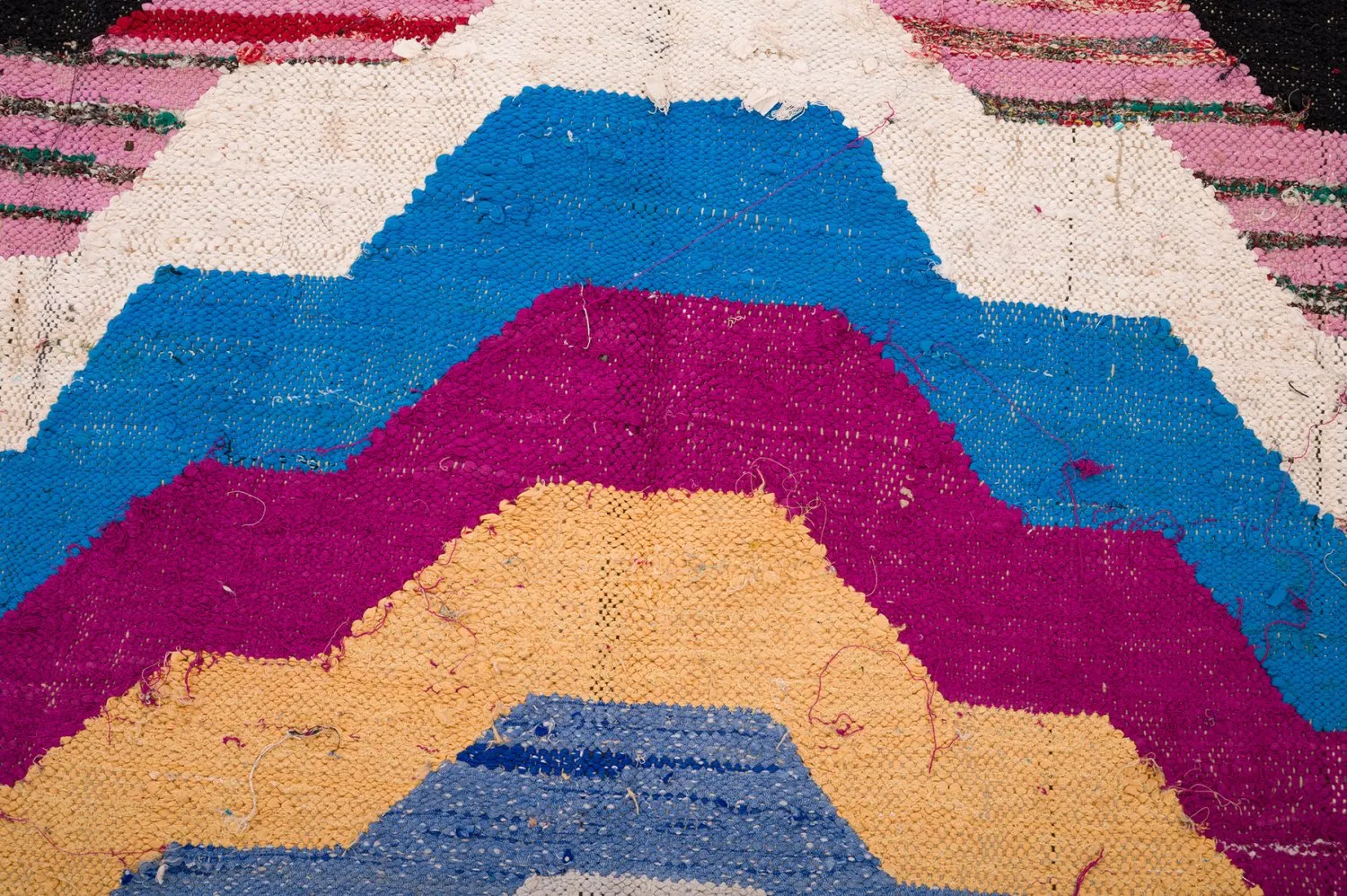Tapis berbère marocain Boucherouite 150 x 255 cm