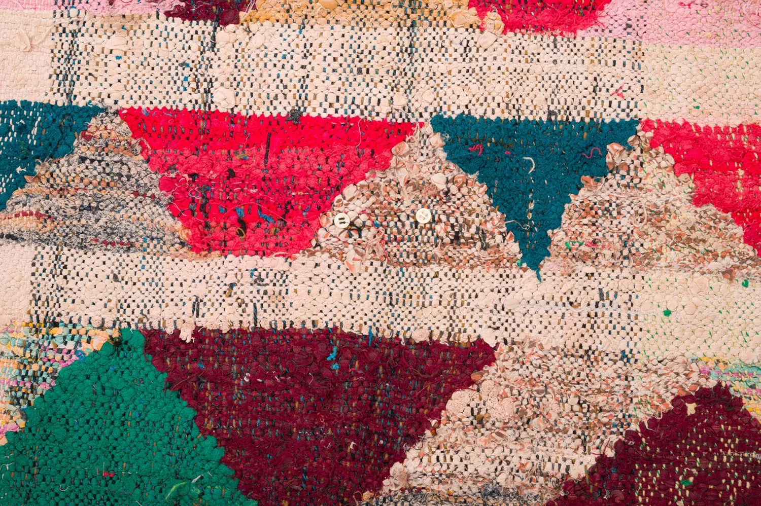 Tapis berbère marocain Boucherouite 145 x 330 cm
