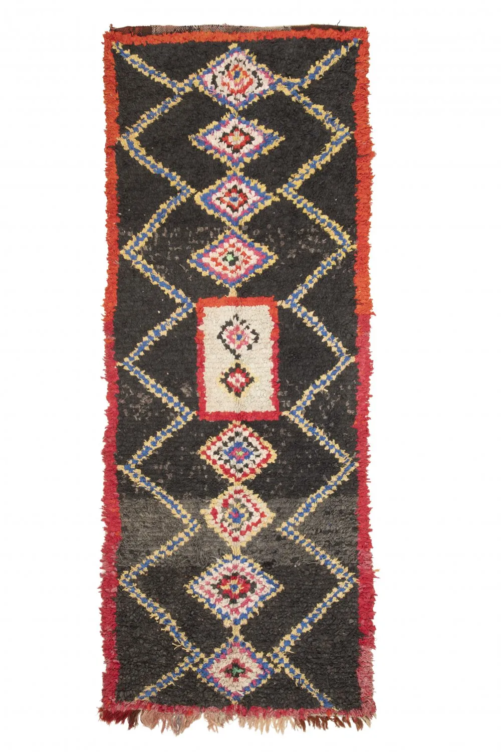 Tapis berbère marocain Boucherouite 335 x 125 cm