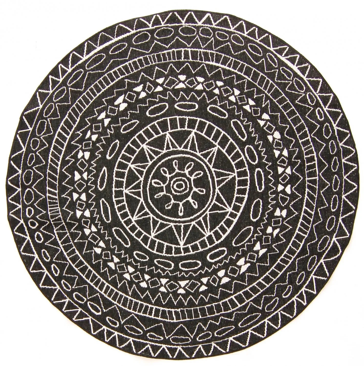 Tapis rond - Brussels Diamond (noir)