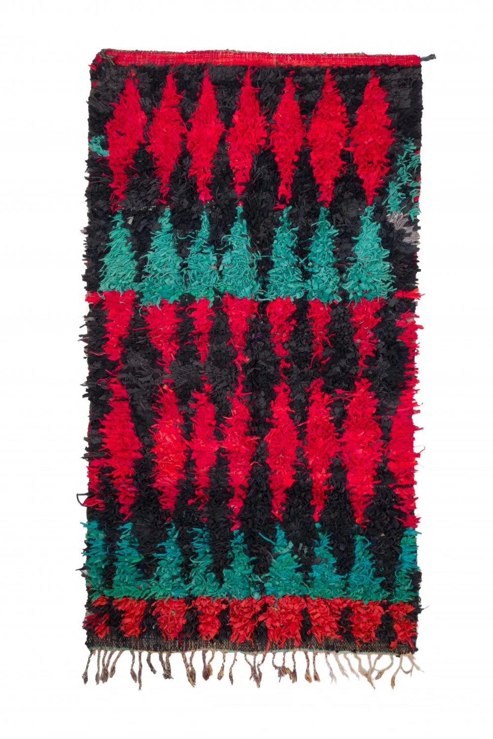 Tapis berbère marocain Boucherouite 285 x 160 cm