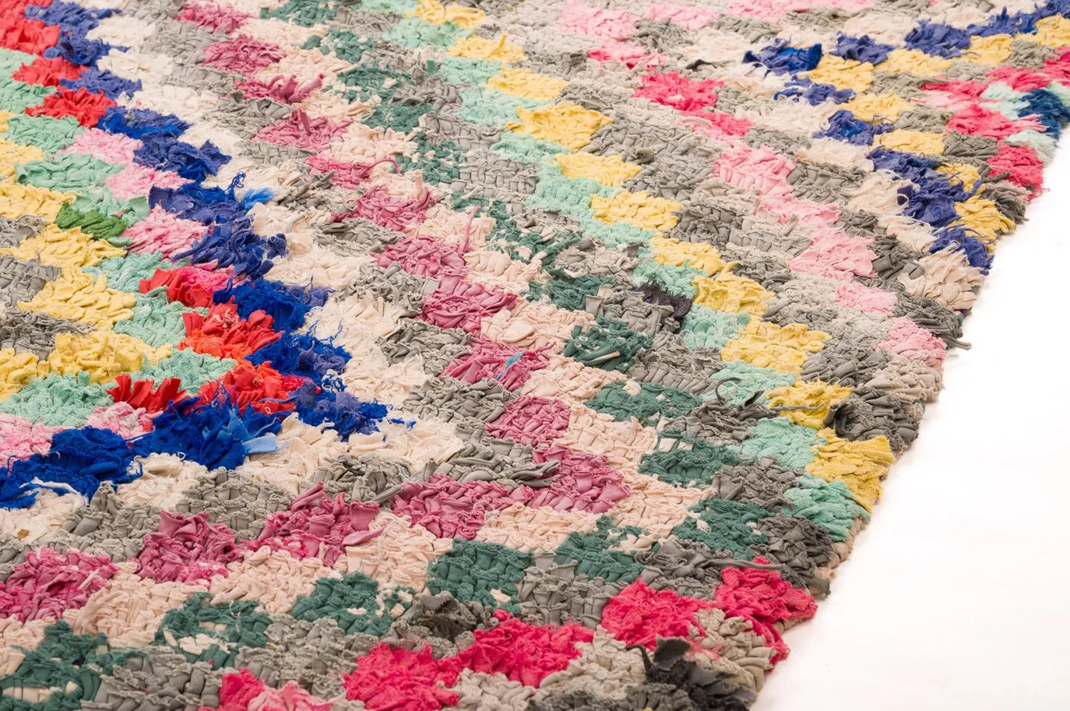Tapis berbère marocain Boucherouite 145 x 365 cm