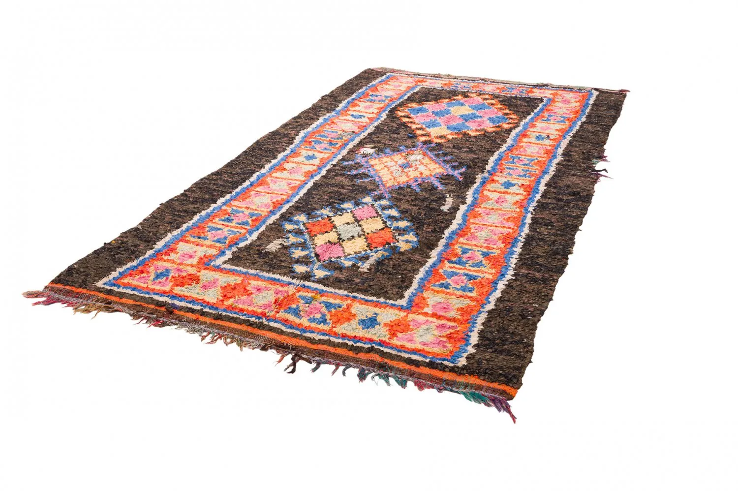 Tapis berbère marocain Boucherouite 160 x 310 cm