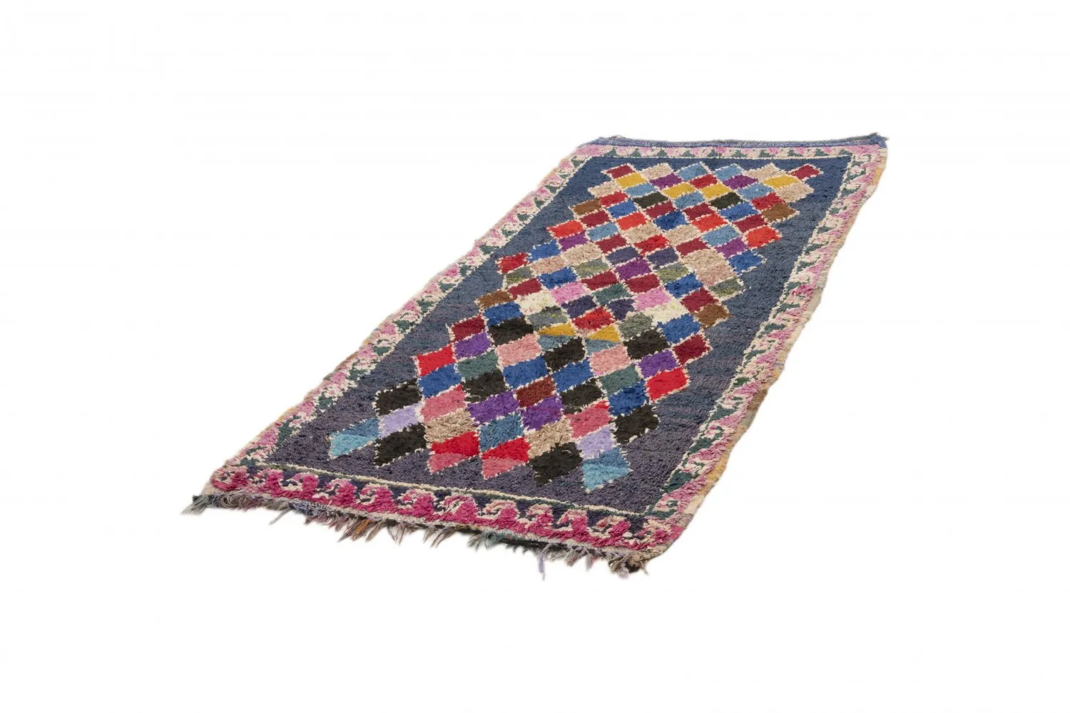 Tapis Marocain Berbère Boucherouite 245 x 110 cm