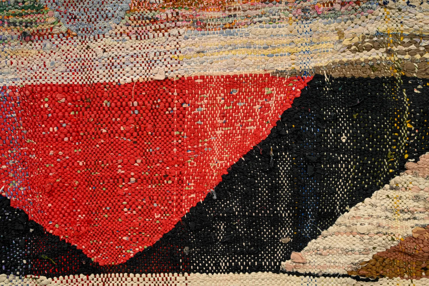 Tapis berbère marocain Boucherouite 165 x 350 cm