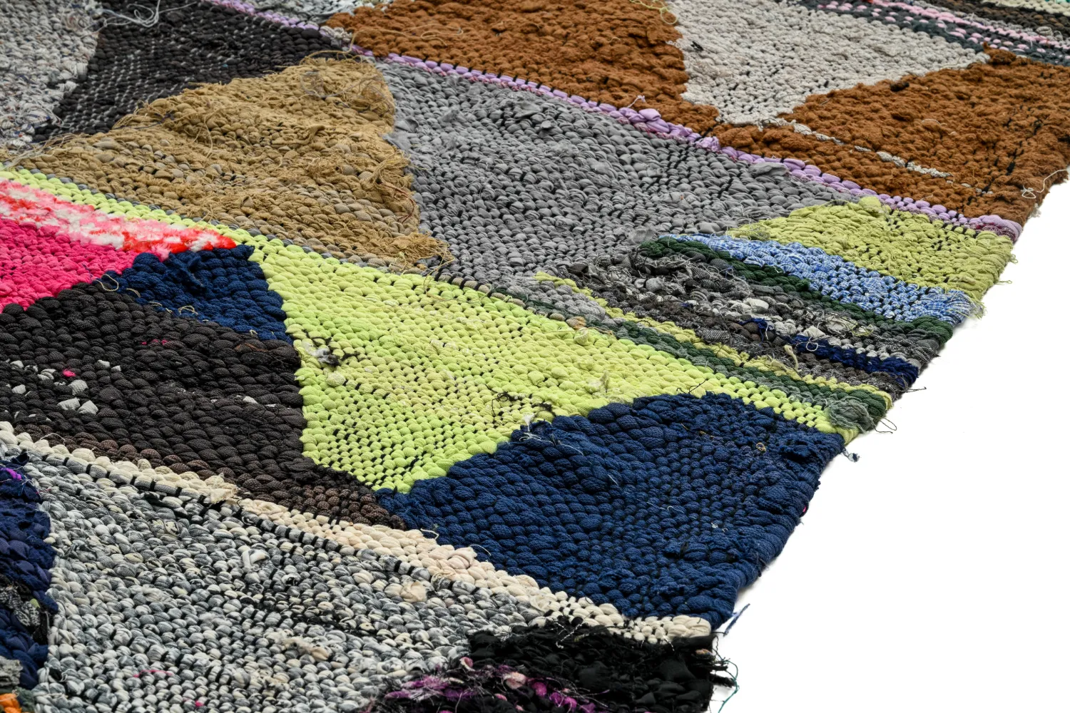 Tapis berbère marocain Boucherouite 145 x 305 cm