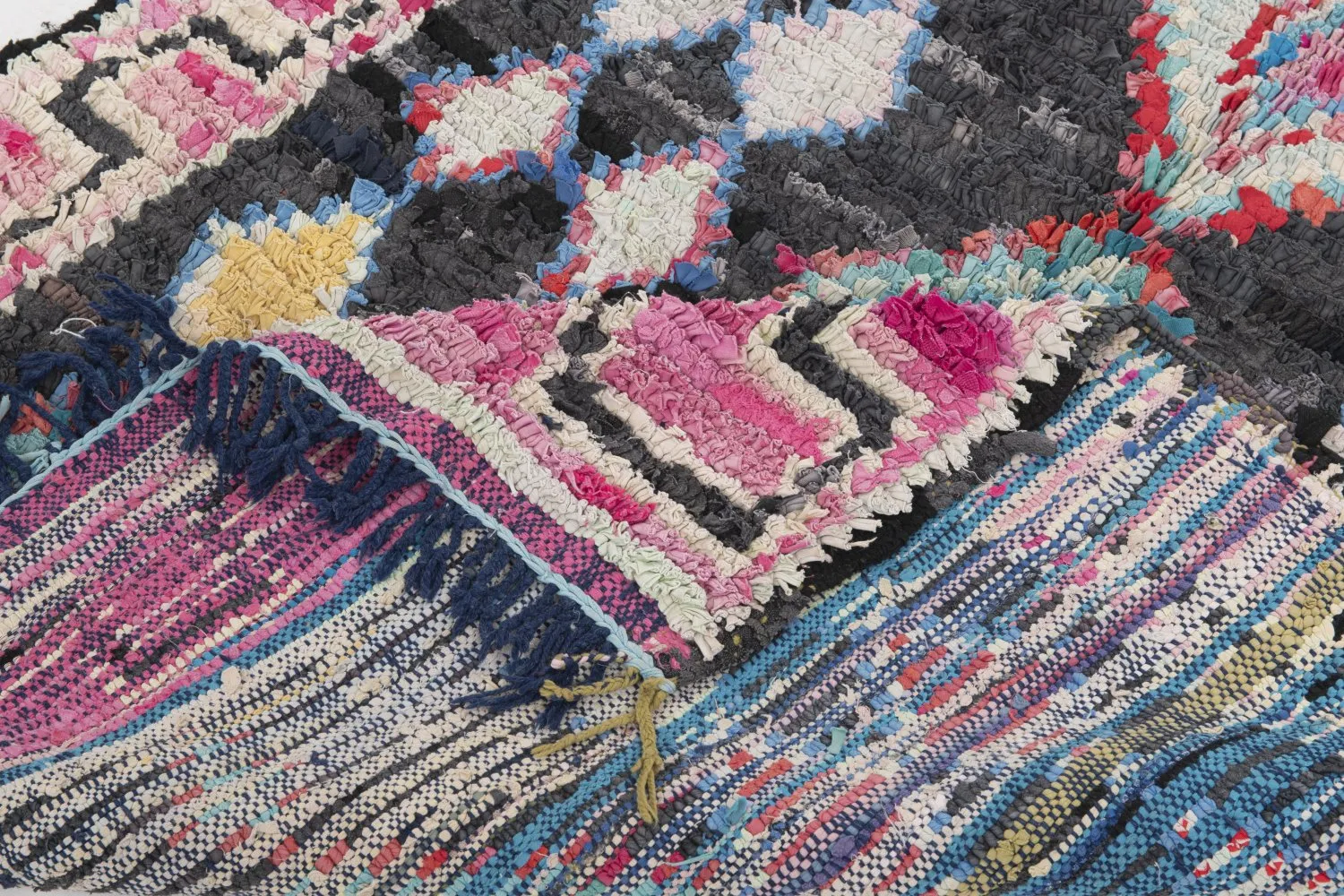 Tapis berbère marocain Boucherouite 310 x 130 cm