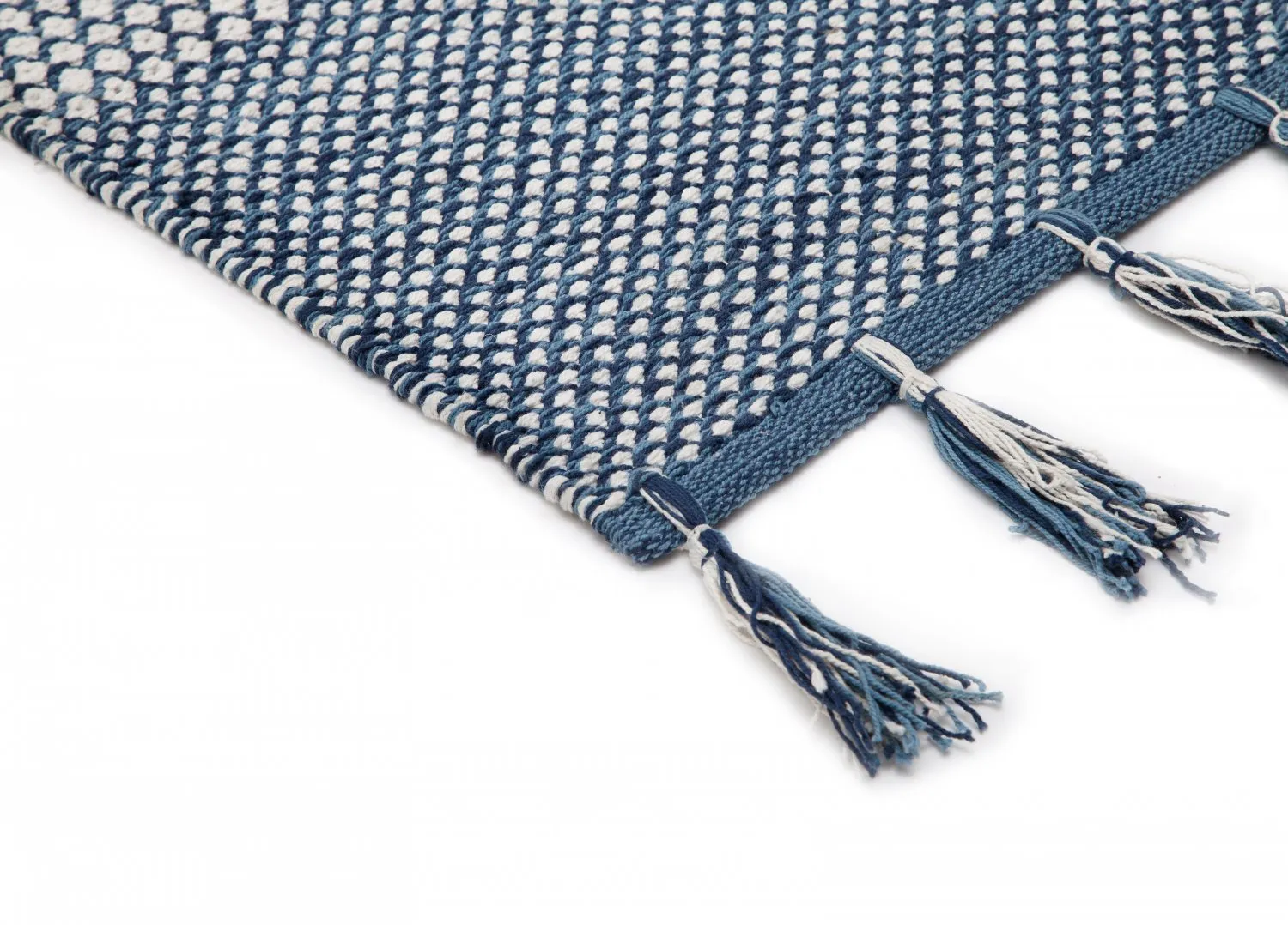 Tapis patchwork - Vinga (bleu)
