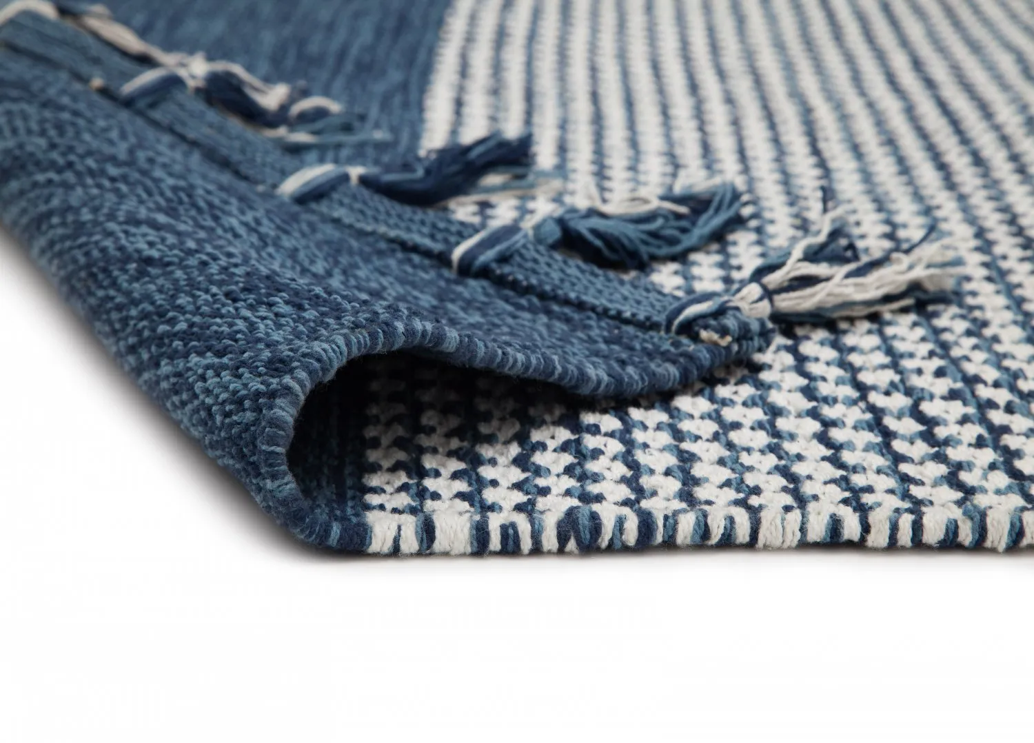 Tapis patchwork - Vinga (bleu)
