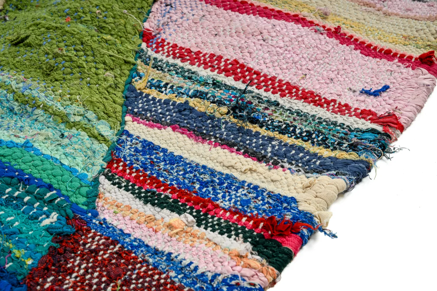 Tapis berbère marocain Boucherouite 130 x 205 cm