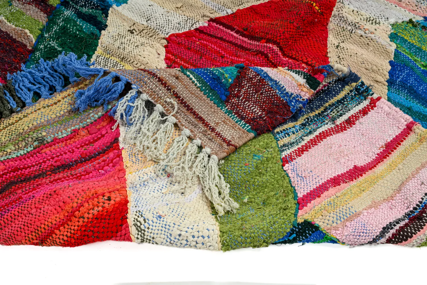 Tapis berbère marocain Boucherouite 130 x 205 cm