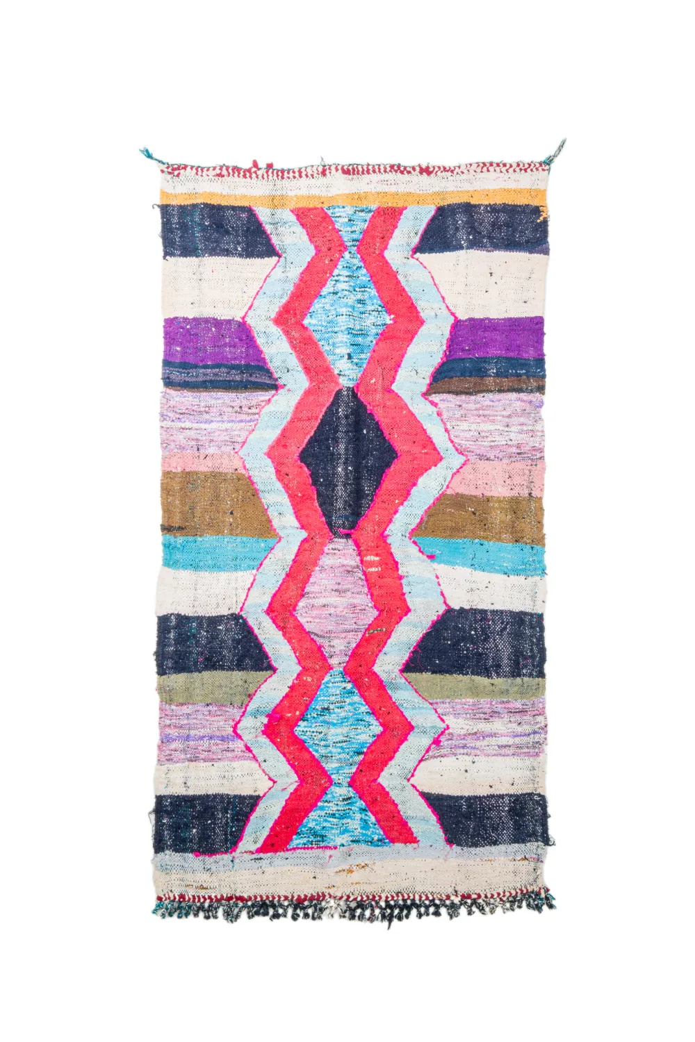 Tapis Marocain Berbère Boucherouite 115 x 220 cm