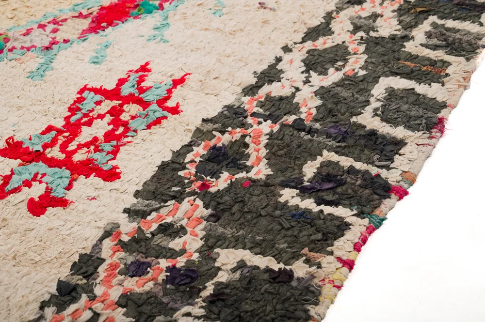 Tapis berbère marocain Boucherouite 270 x 130 cm
