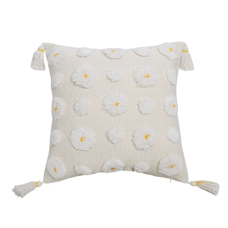 Housse de coussin - Boho Flower (jaune)