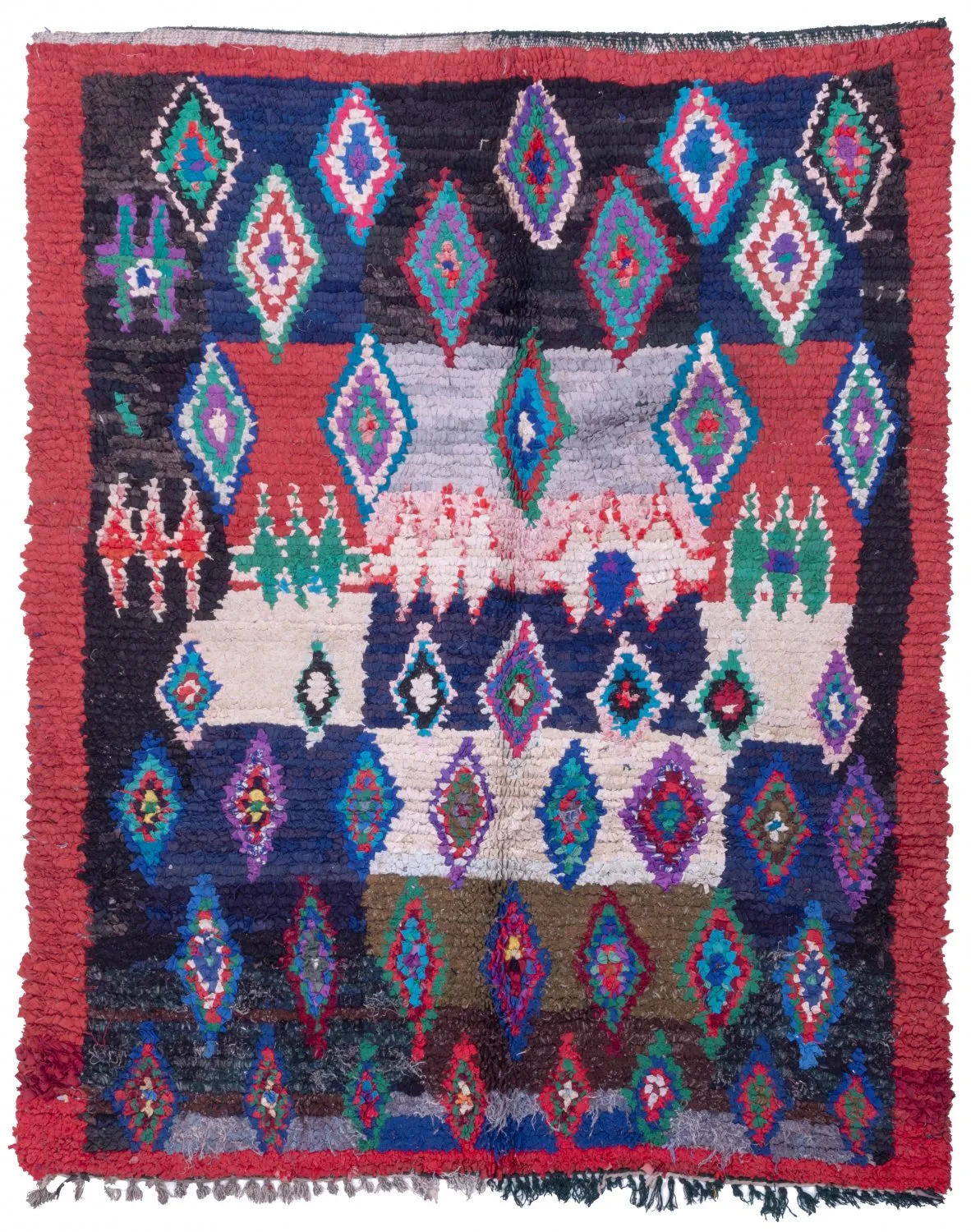 Tapis Marocain Berbère Boucherouite 190 x 160 cm