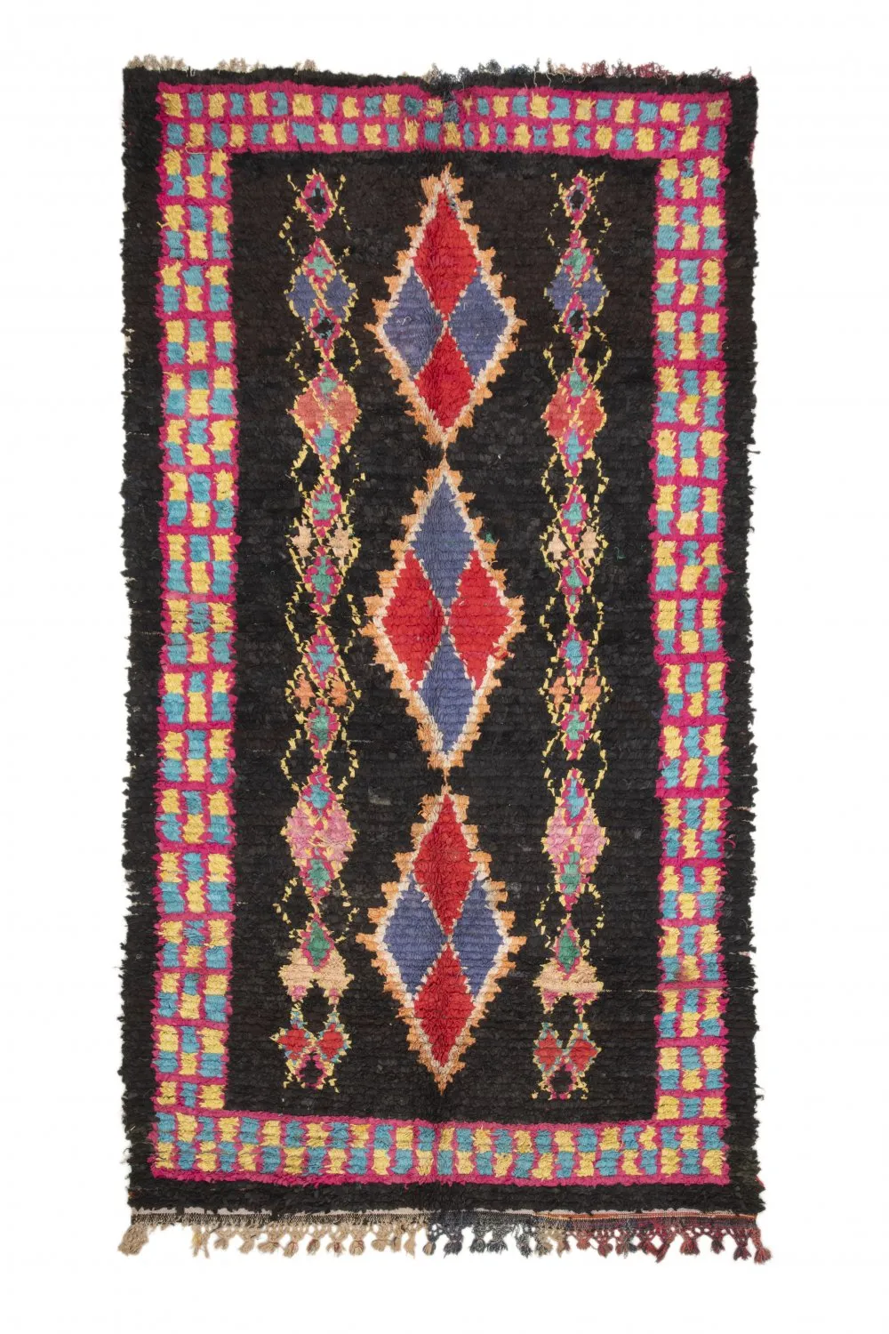 Tapis berbère marocain Boucherouite 315 x 165 cm