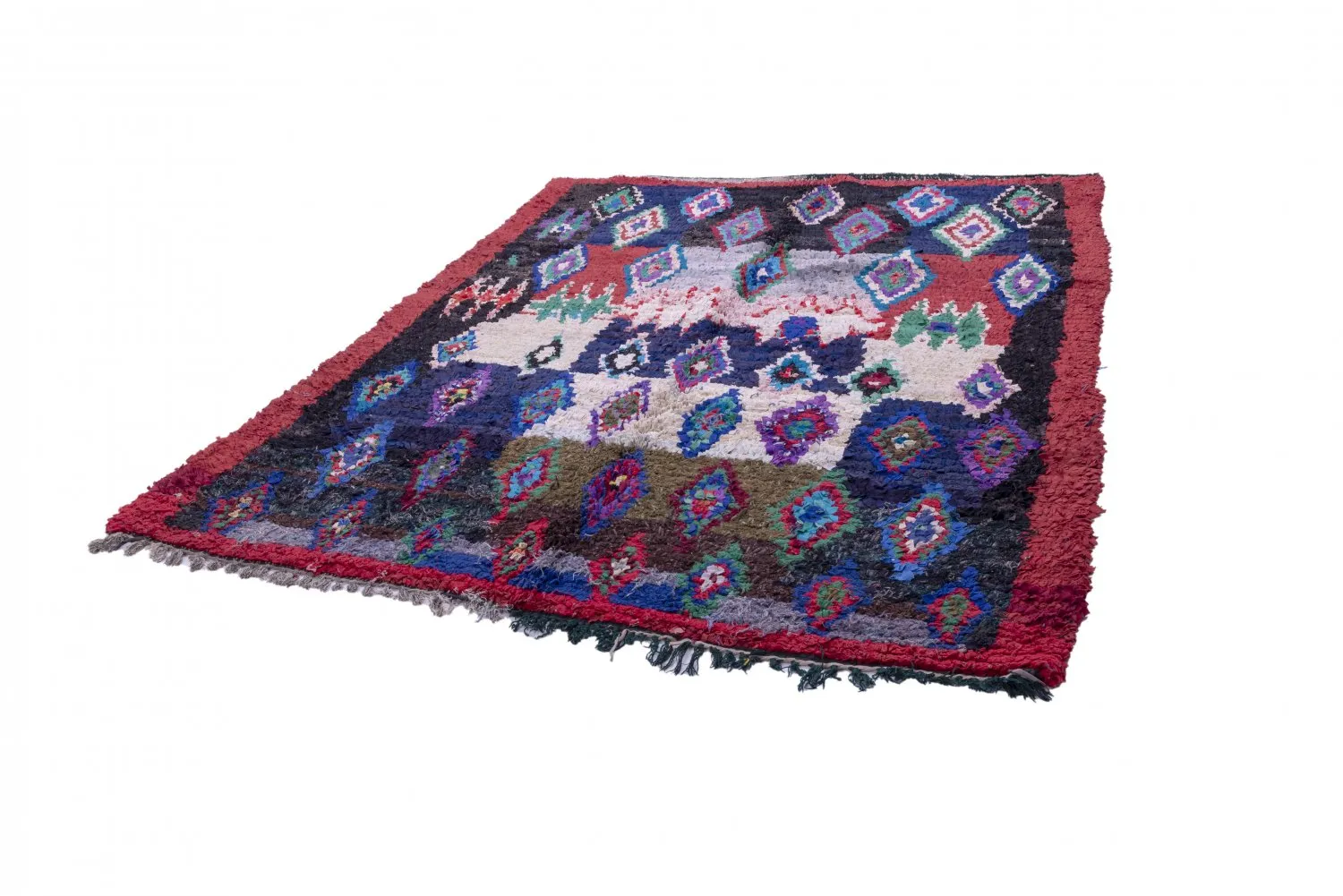 Tapis Marocain Berbère Boucherouite 190 x 160 cm