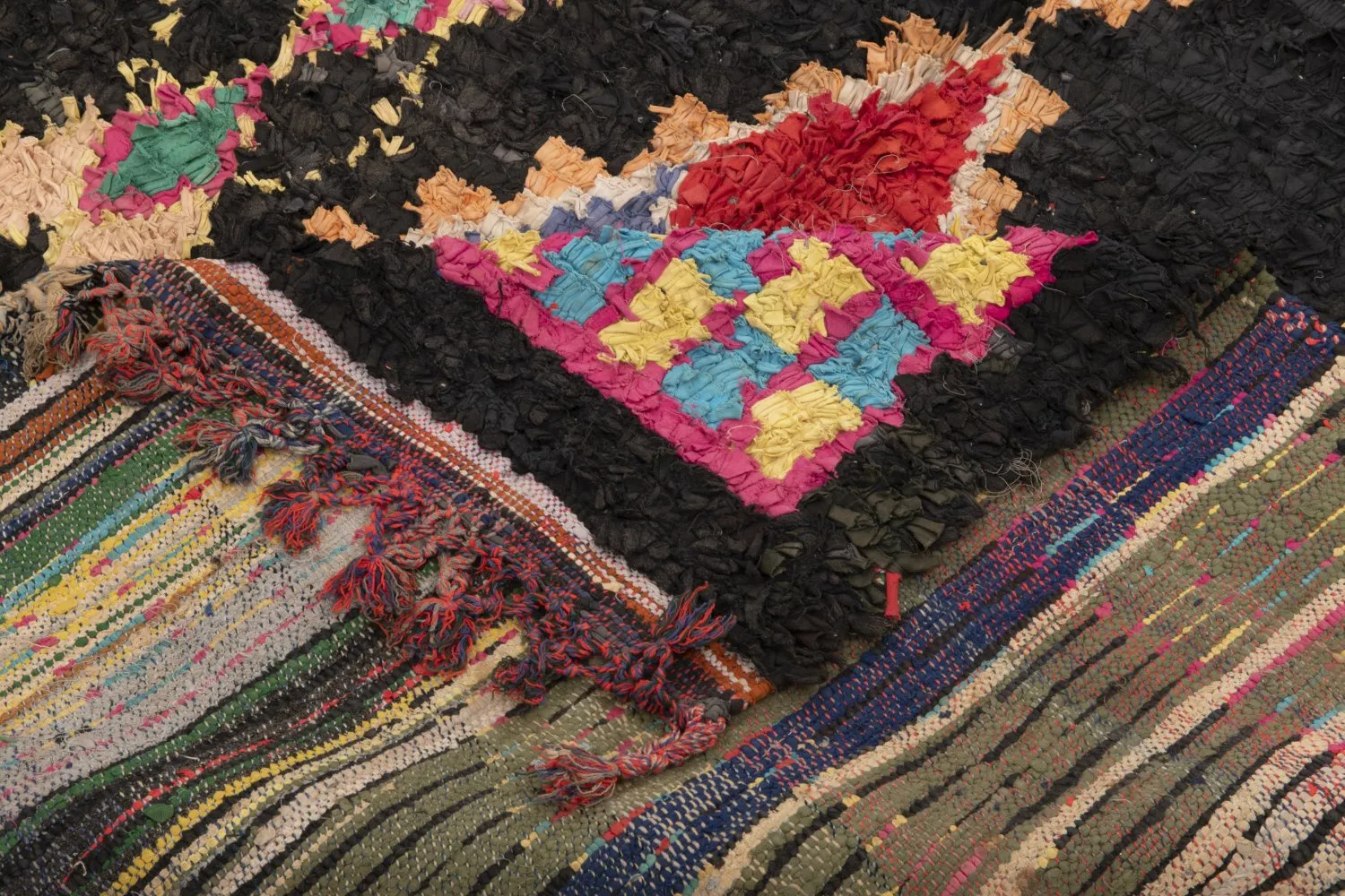 Tapis berbère marocain Boucherouite 315 x 165 cm