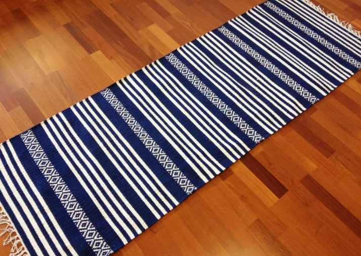 Tapis chiffons - Ystad (bleu)