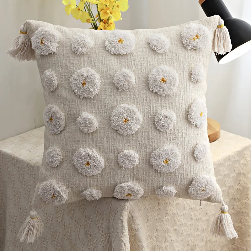 Housse de coussin - Boho Flower (jaune)
