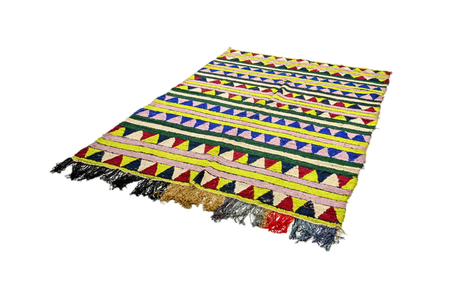 Tapis berbère marocain Boucherouite 170 x 255 cm