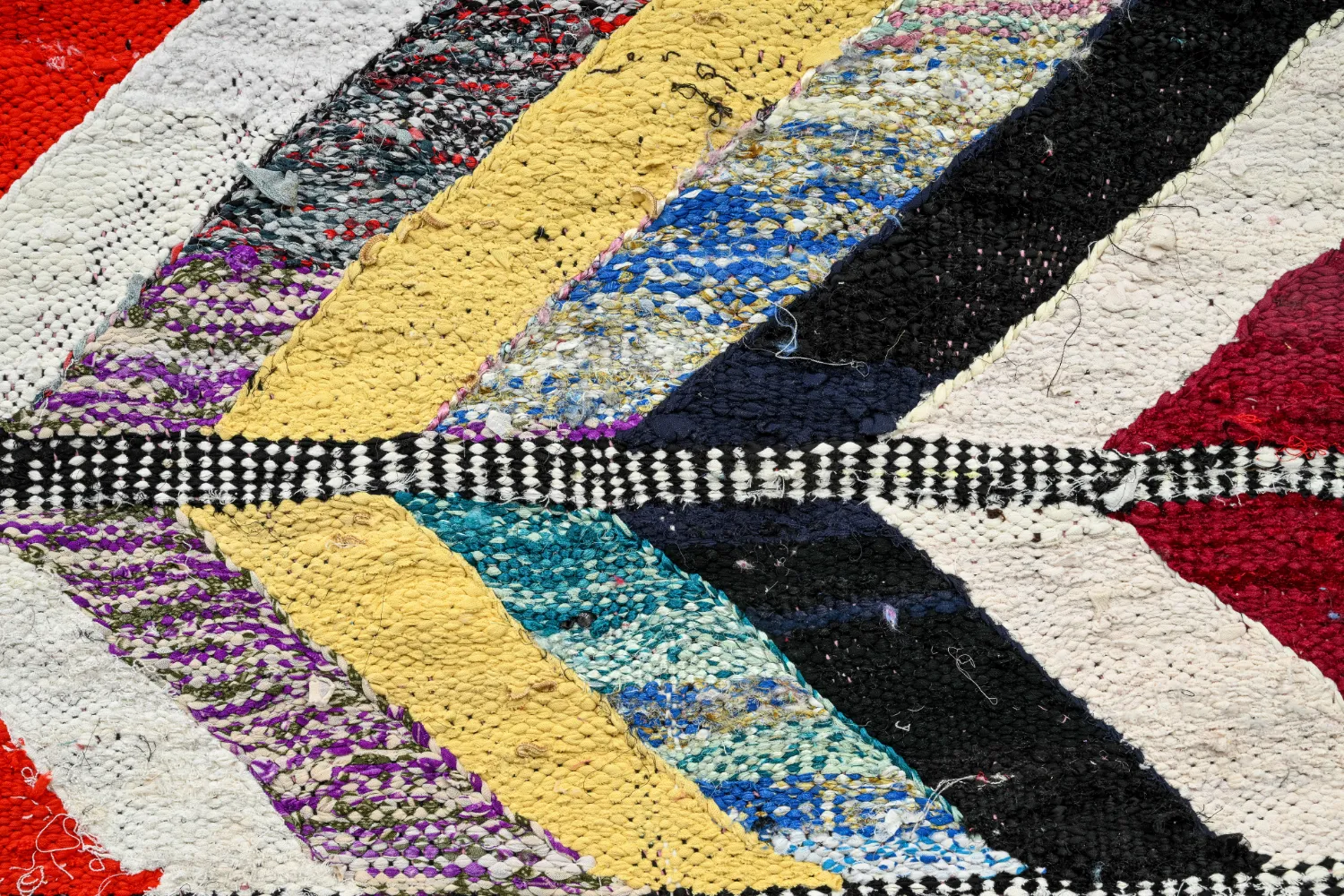 Tapis berbère marocain Boucherouite 150 x 320 cm