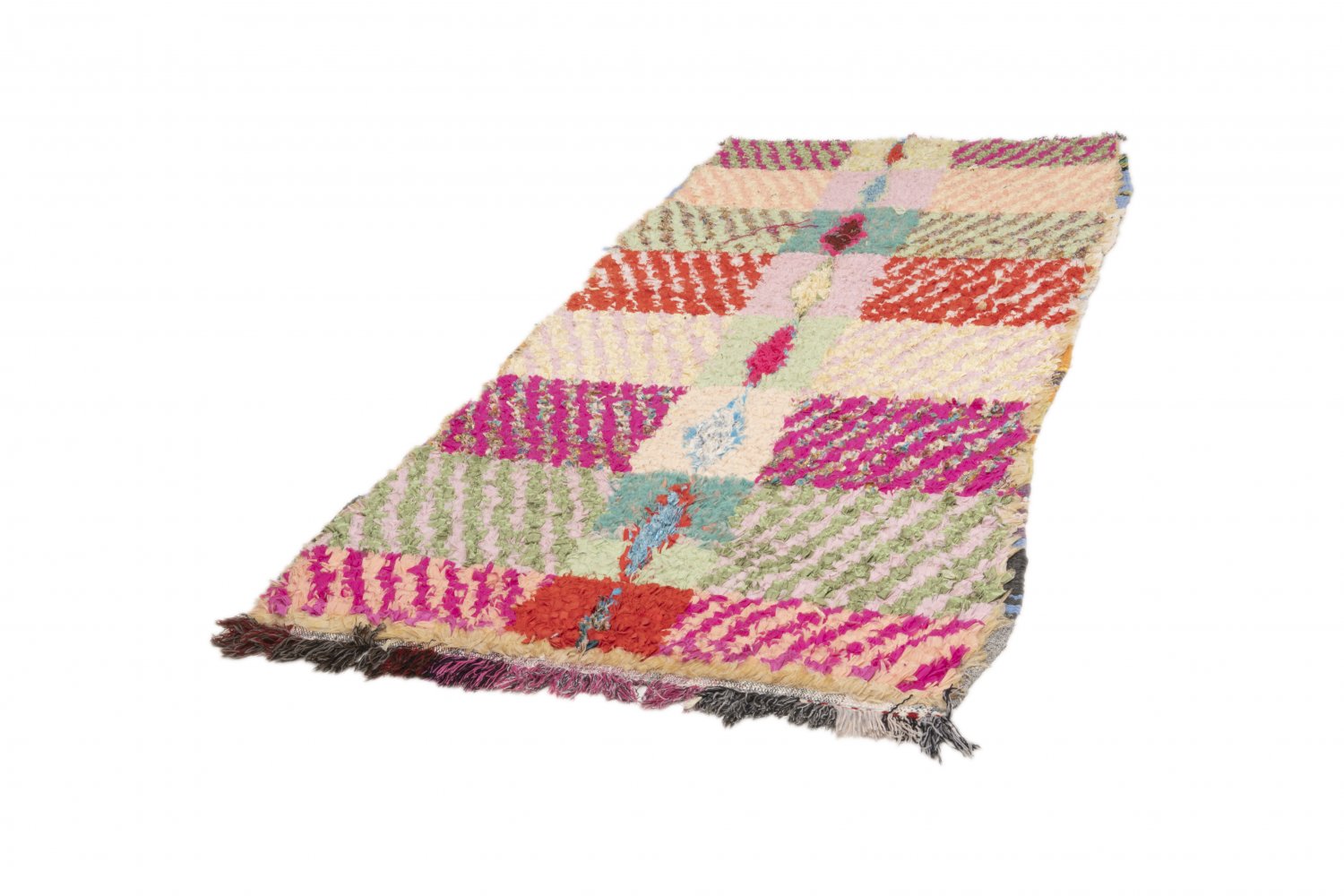 Tapis Marocain Berbère Boucherouite 205 x 100 cm