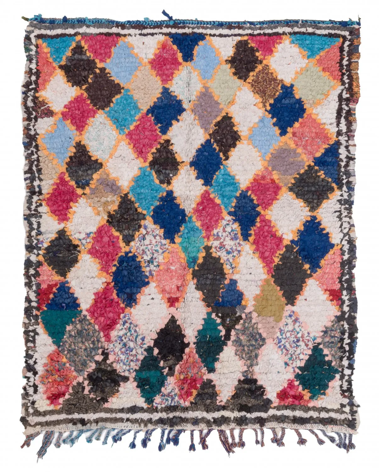 Tapis Marocain Berbère Boucherouite 185 x 150 cm
