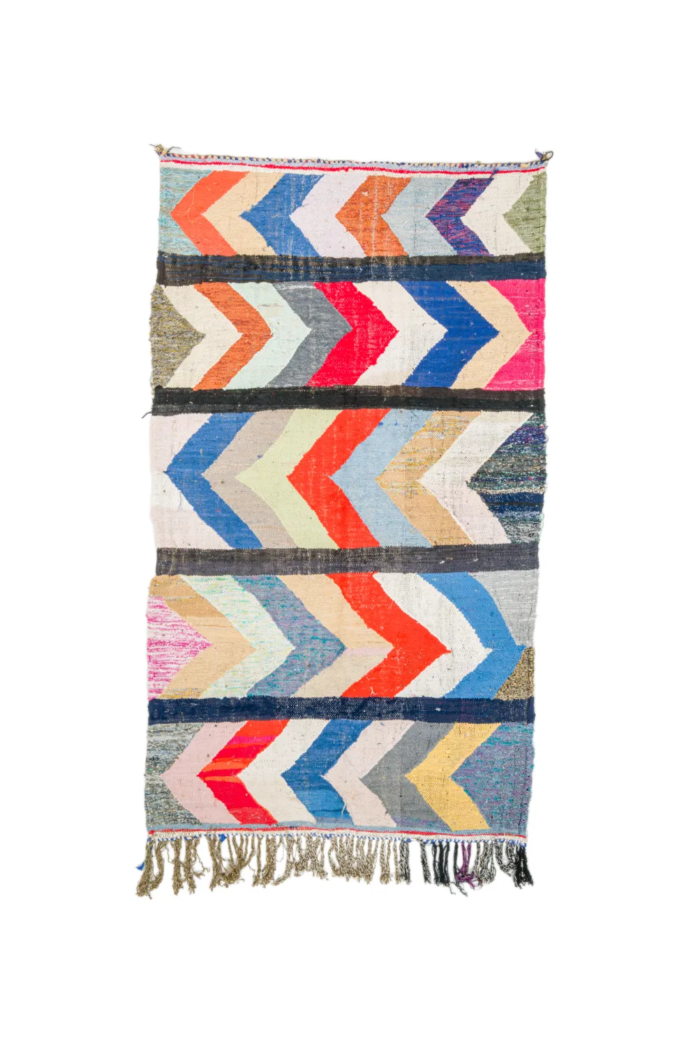 Tapis berbère marocain Boucherouite 135 x 250 cm