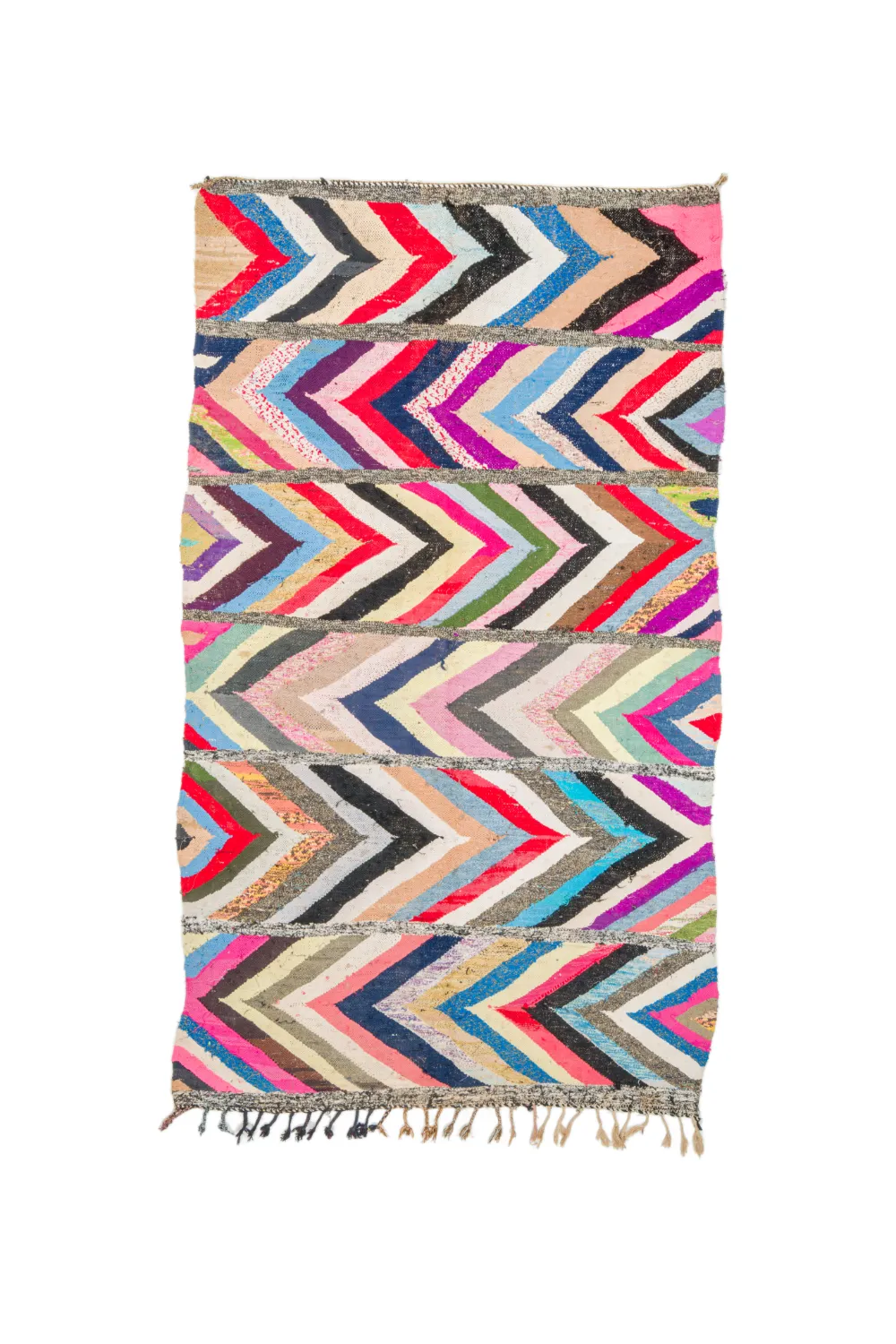 Tapis berbère marocain Boucherouite 165 x 270 cm