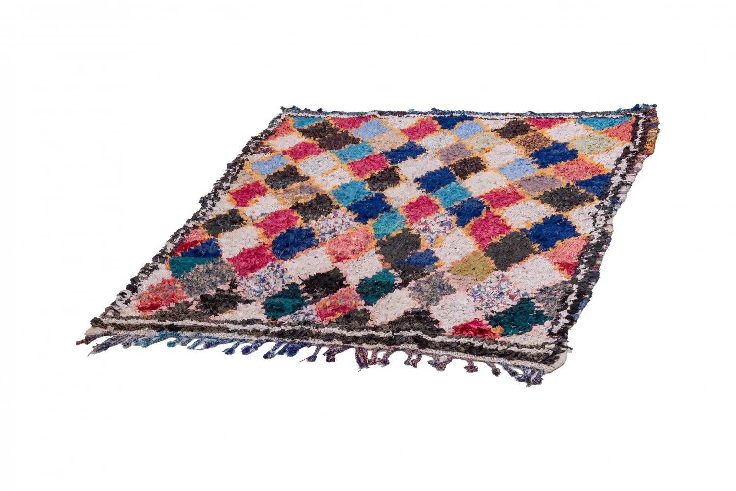Tapis Marocain Berbère Boucherouite 185 x 150 cm