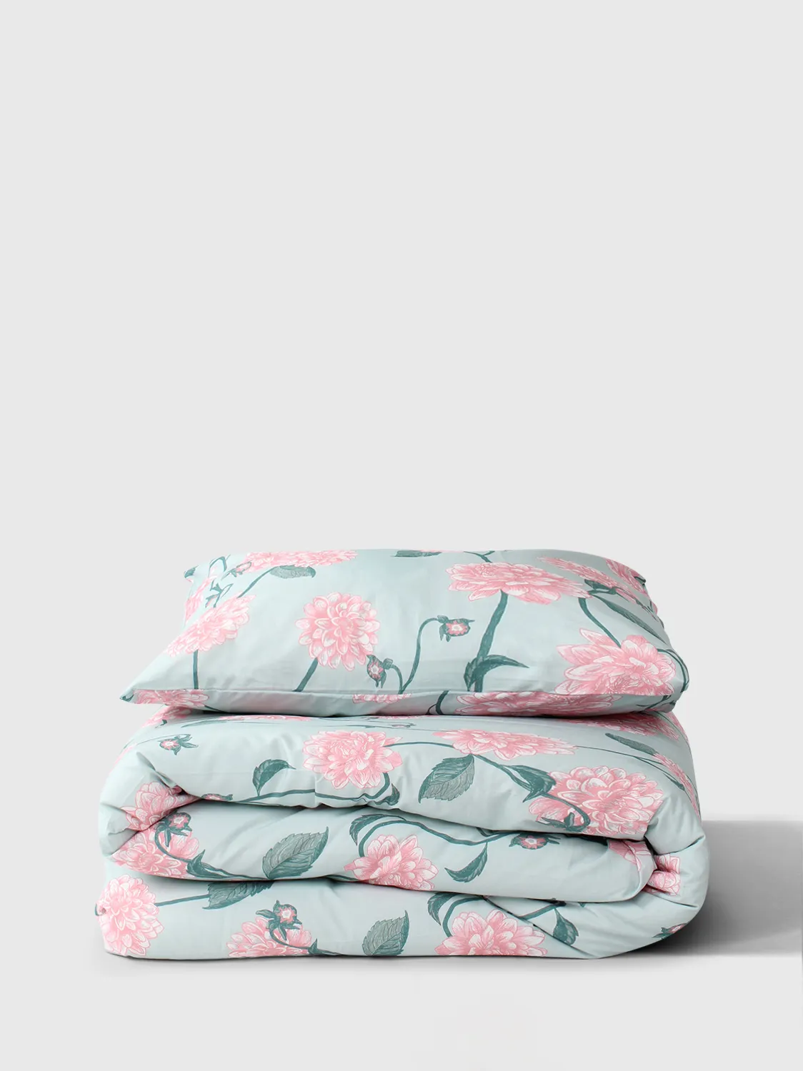 Ensemble de housse de couette - Alyssa (vert/rose)