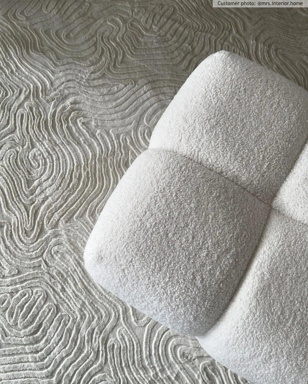 Tapis à poils longs - Amora (blanc cassé)