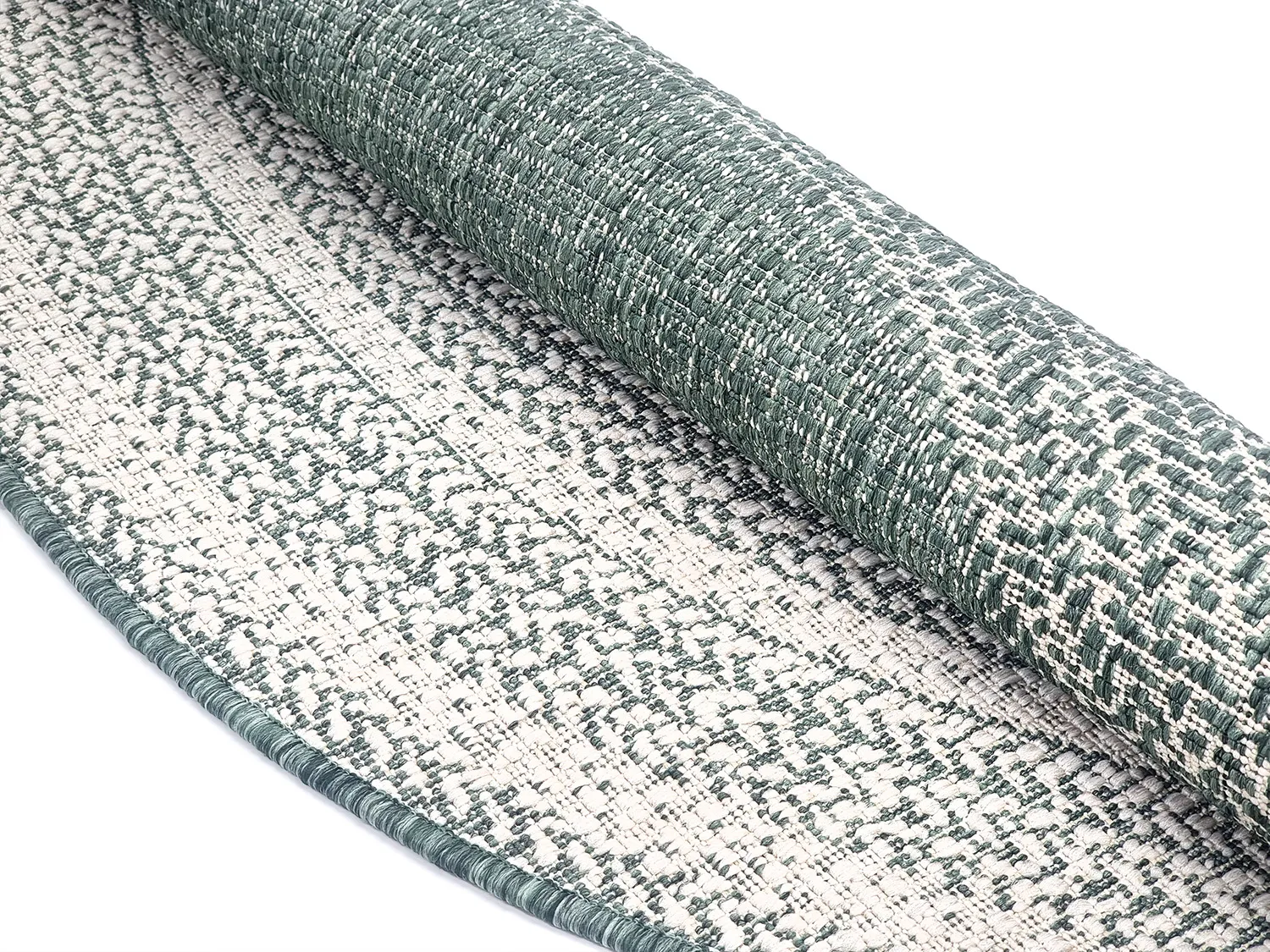 Tapis rond - Indoor/Outdoor Angus (vert)