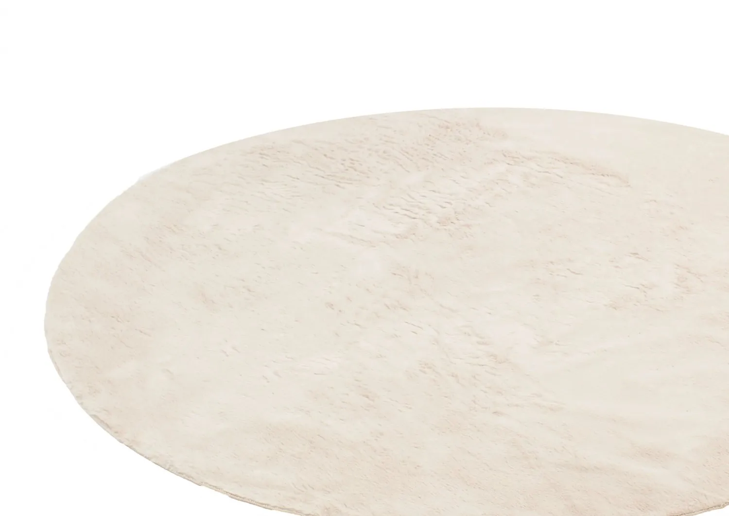 Tapis ronds - Aranga Super Soft Fur (beige)