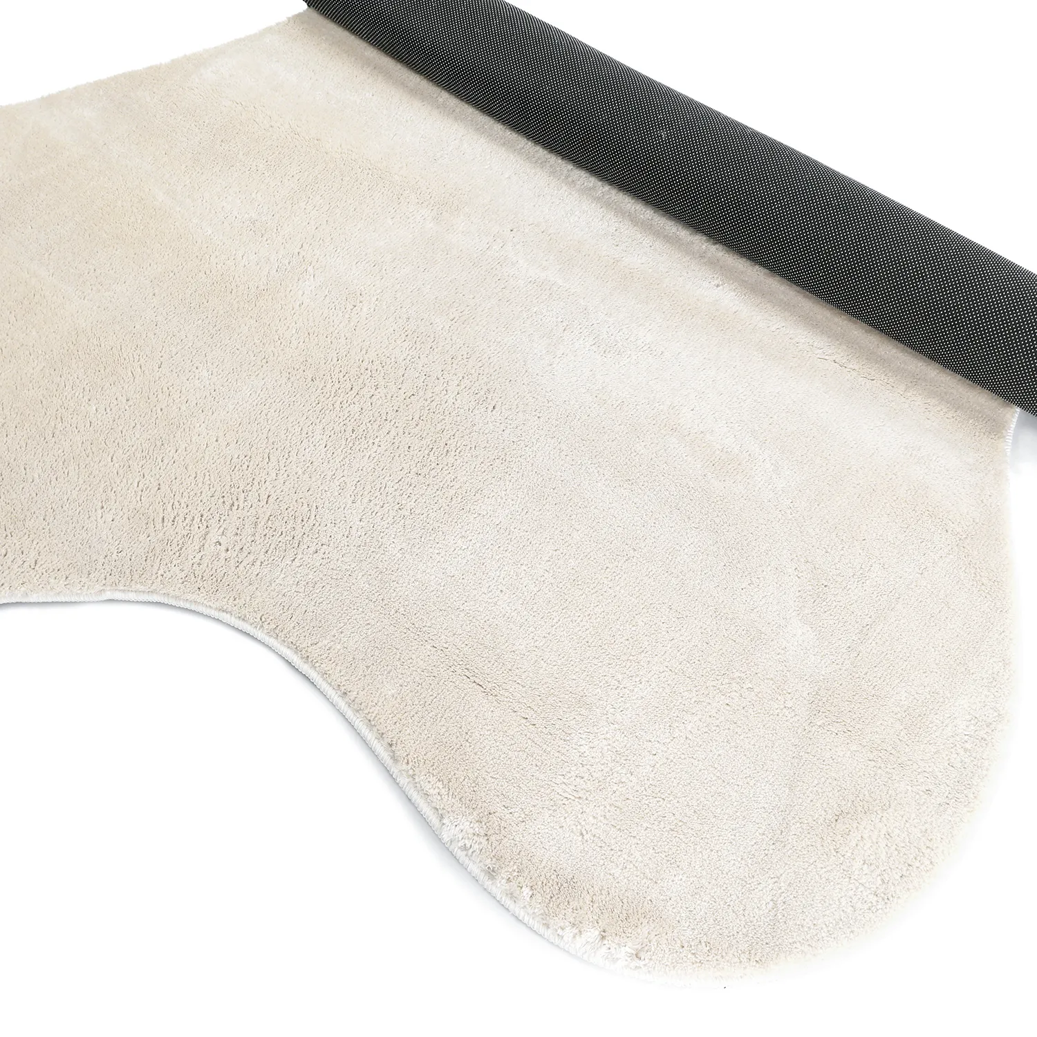 Tapis Shaggy Ondulé Asymétrique - Aranga Super Soft Fur (beige)