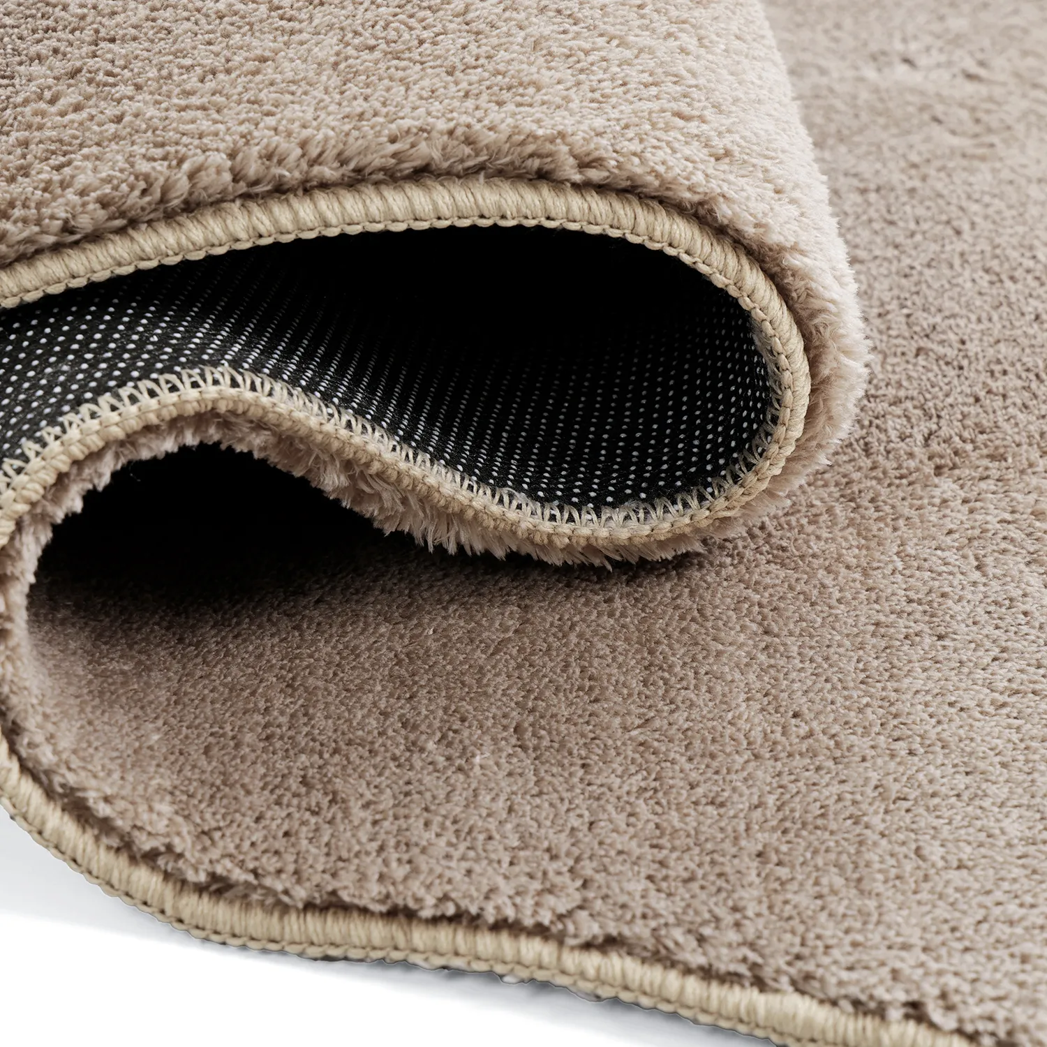 Tapis Shaggy Ondulé Asymétrique - Aranga Super Soft Fur (marron)