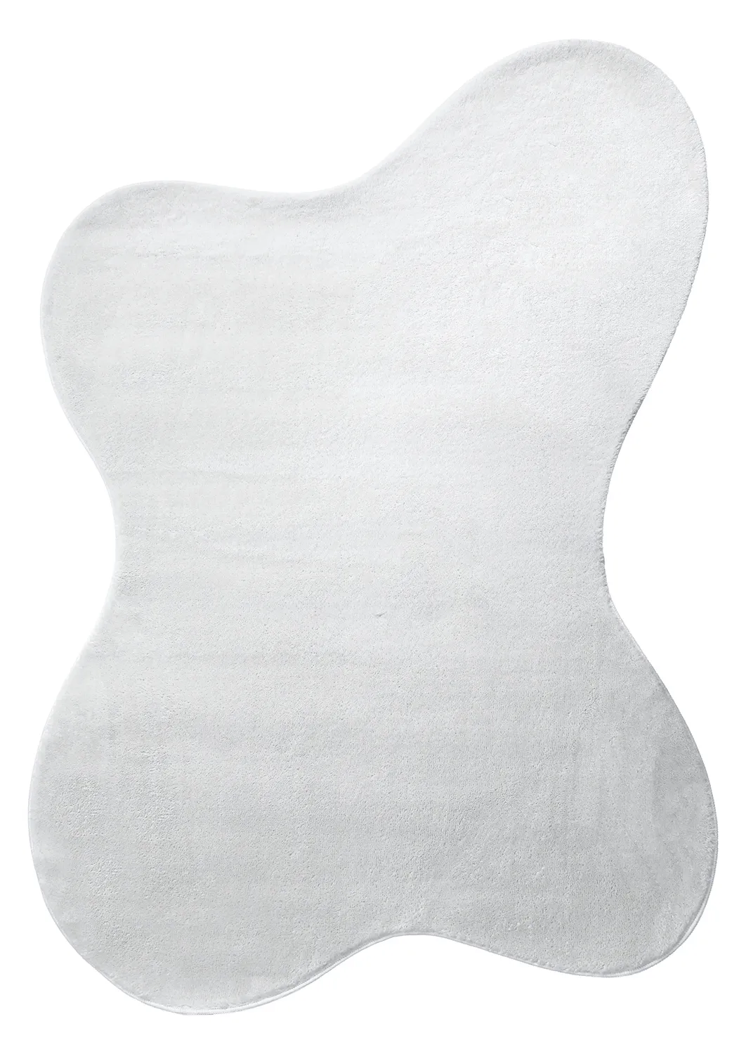 Tapis Shaggy Ondulé Asymétrique - Aranga Super Soft Fur (blanc)