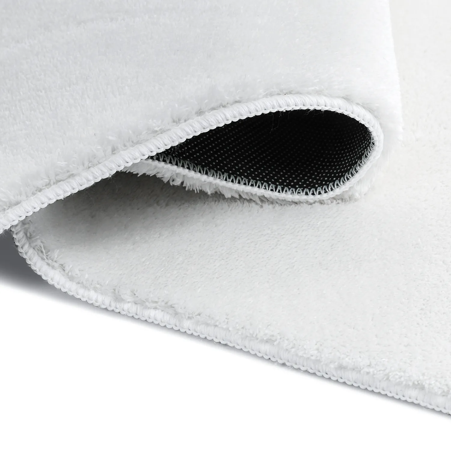 Tapis Shaggy Ondulé Asymétrique - Aranga Super Soft Fur (blanc)