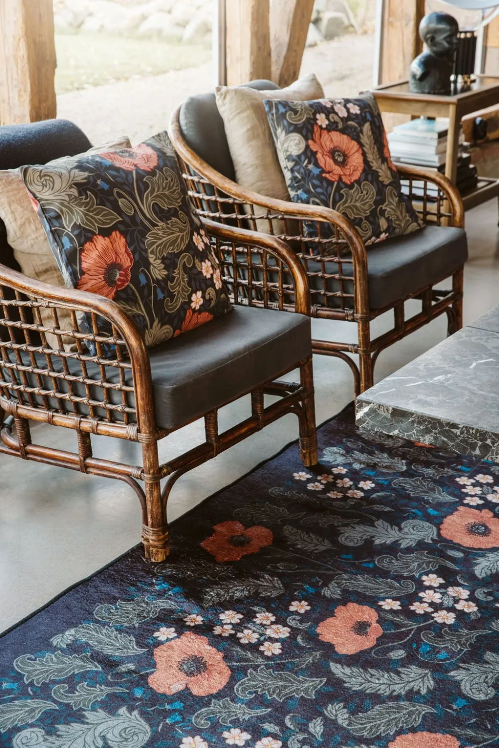 Housse de coussin - Poppy (noir)