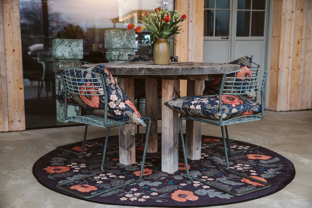 Tapis rond - Poppy (noir)