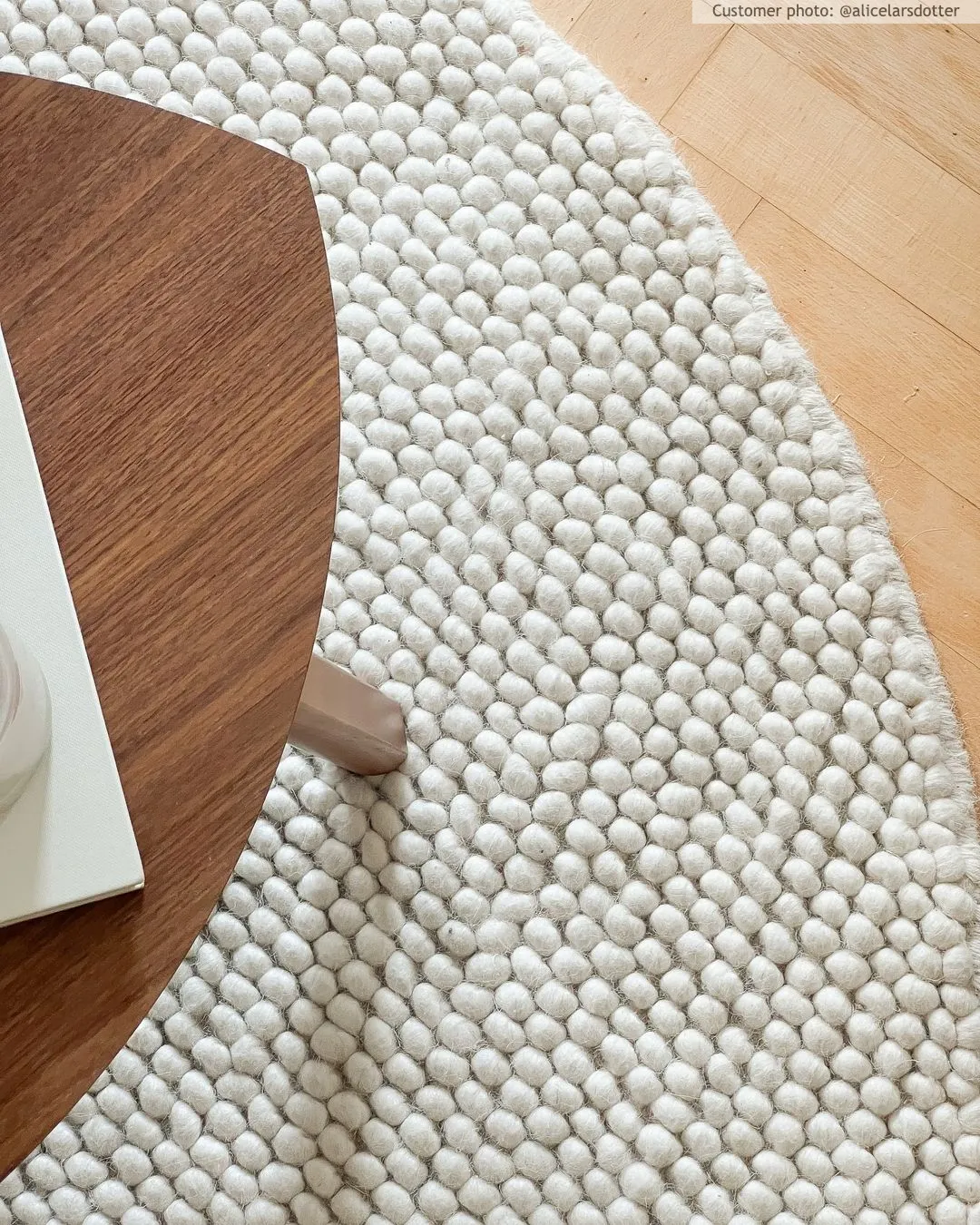 Tapis rond - Avafors Wool Bubble (beige)