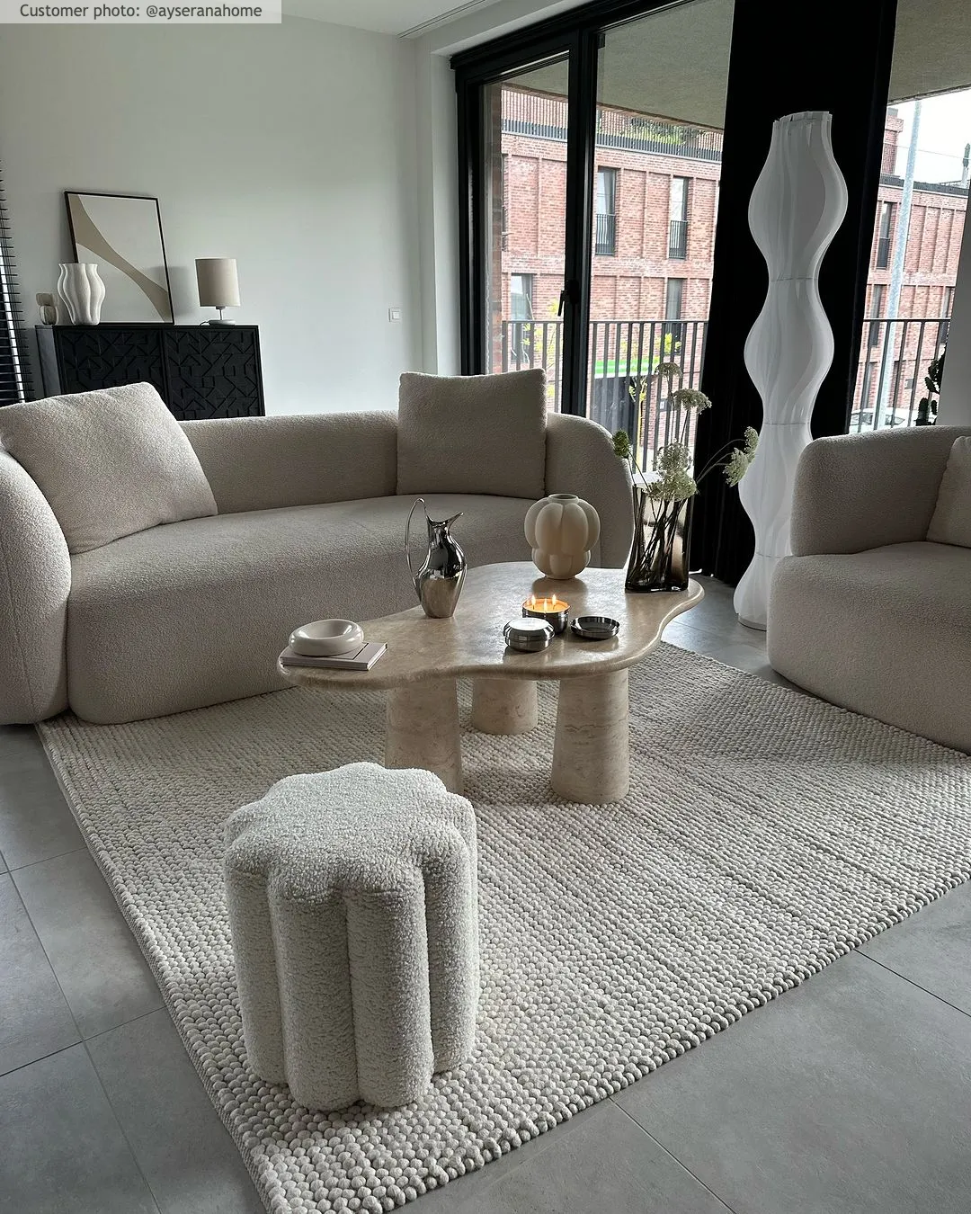 Tapis en laine - Avafors Wool Bubble (beige)