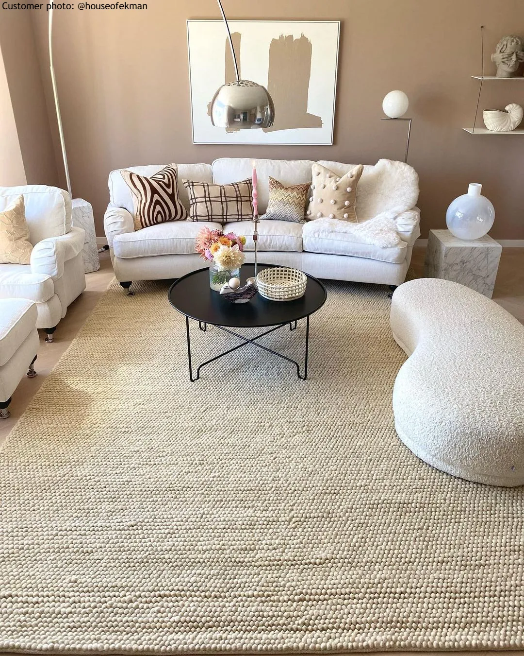 Tapis en laine - Avafors Wool Bubble (beige)