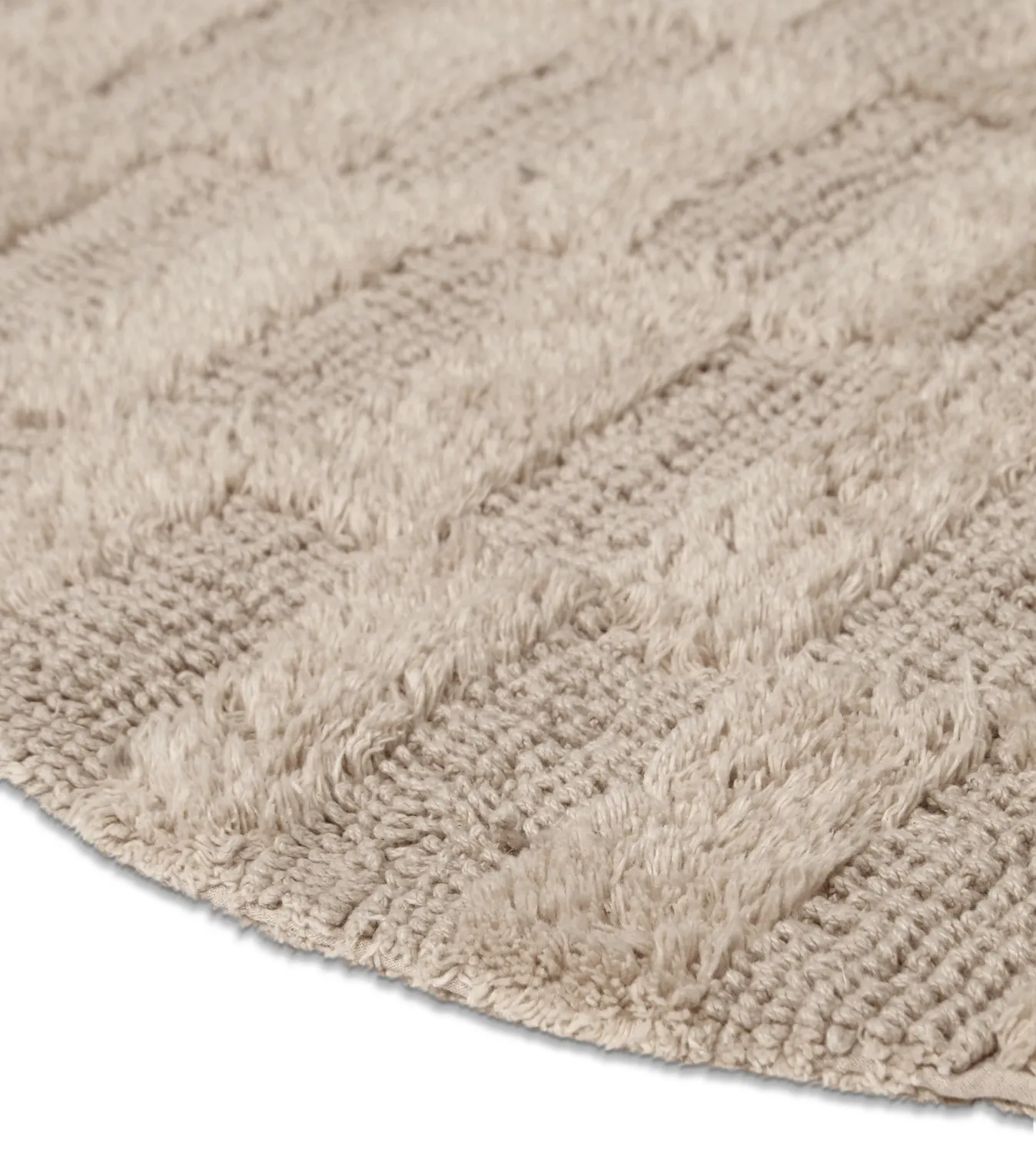 Tapis de salle de bain ovale - Bevin (beige)