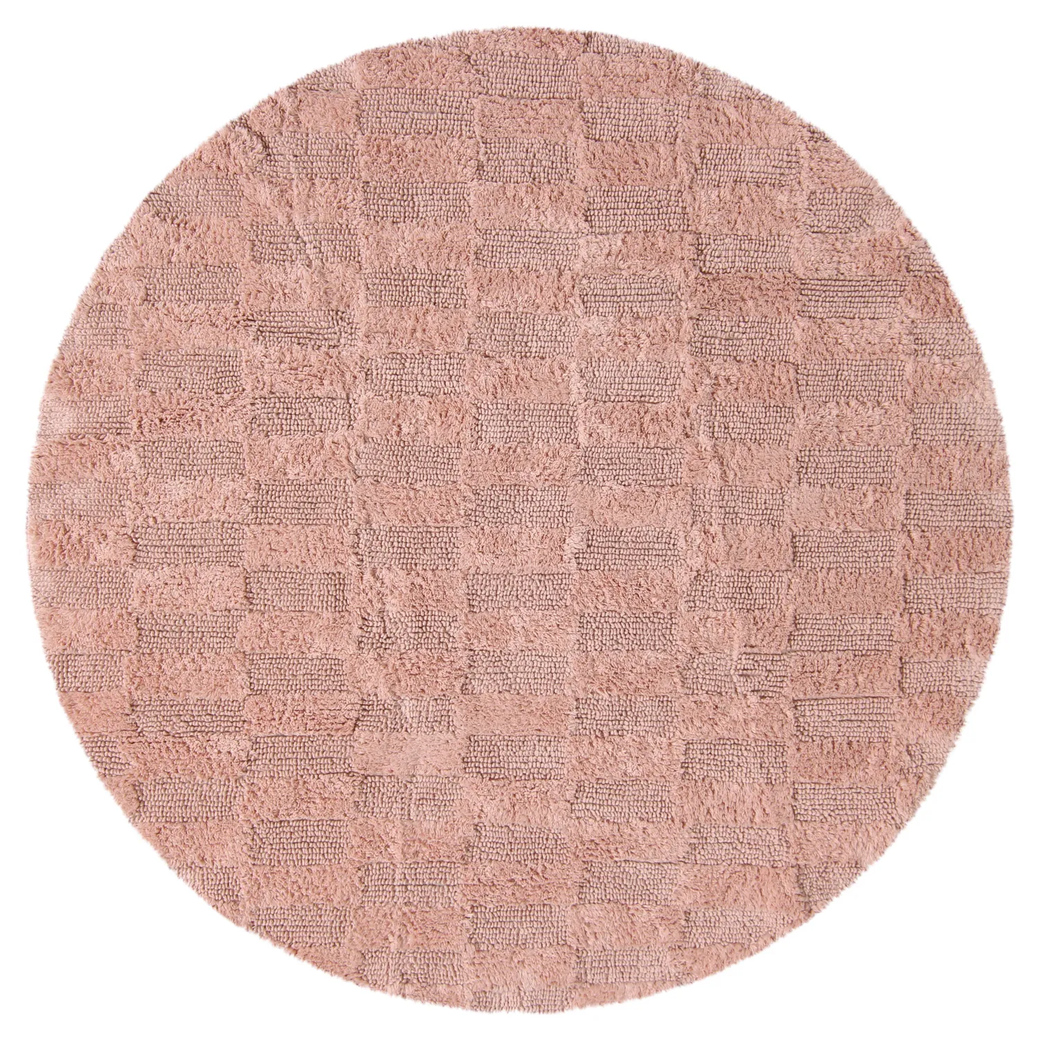 Tapis de salle de bain rond - Bevin (rose)