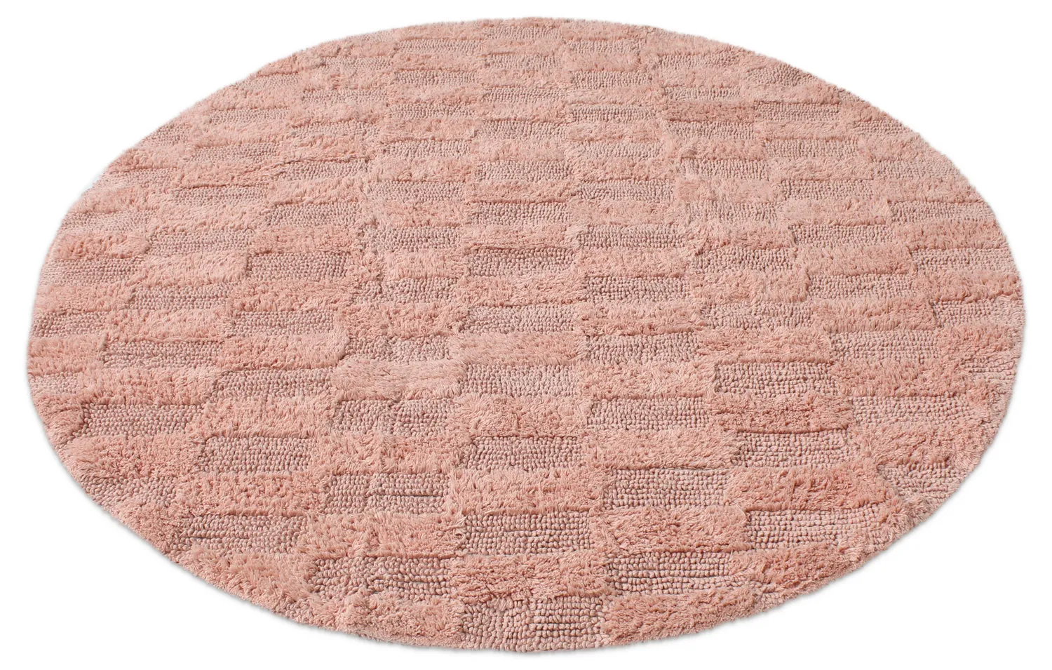 Tapis de salle de bain rond - Bevin (rose)