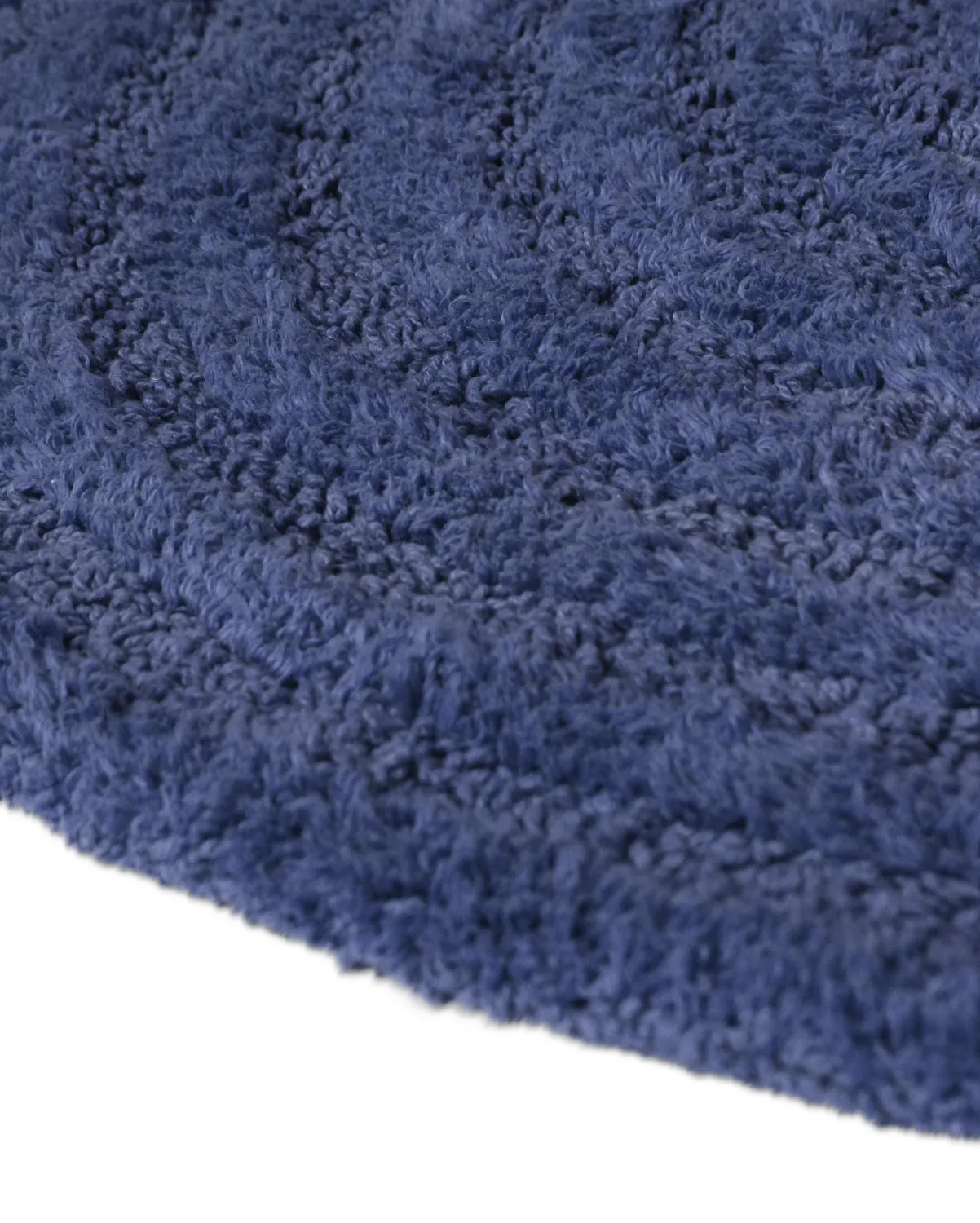 Tapis de salle de bain rond - Embla (bleu)