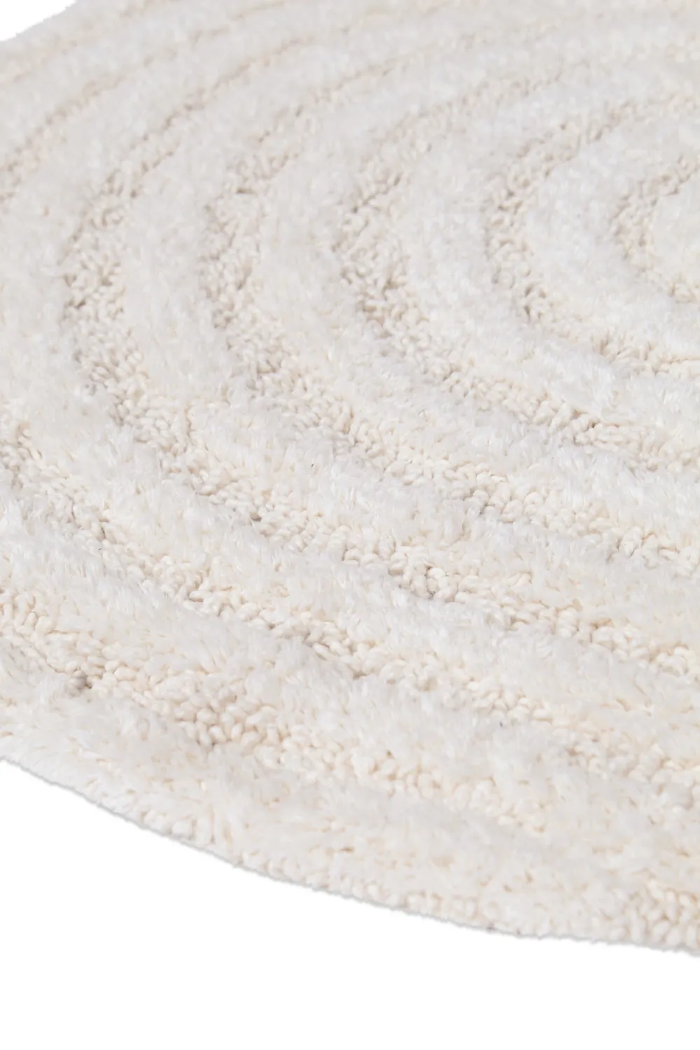 Tapis de salle de bain ovale - Embla (blanc cassé)
