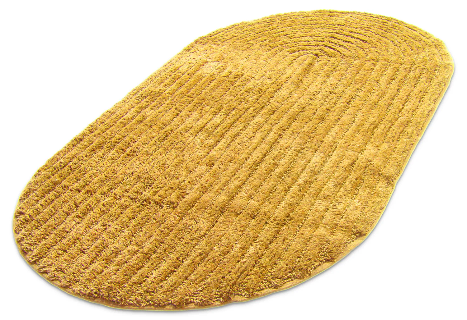 Tapis de salle de bain ovale - Evena (jaune)